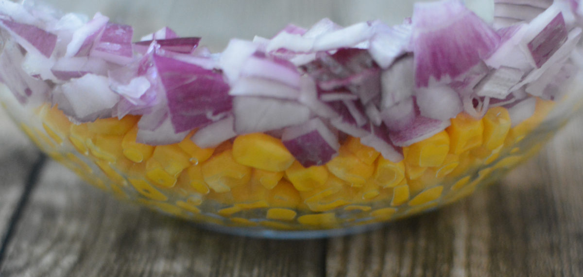 Layered beans salad with ranch dressing Daddy's Nom