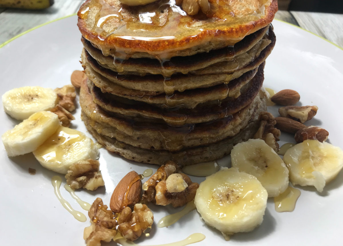Healthy Quaker oats banana pancake Daddy's Nom
